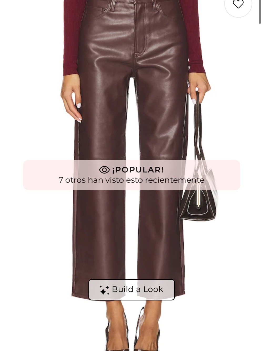 pistola Faux Leather Pants — Dark Brown